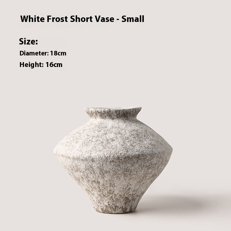 Retro Silent Style Pottery Pot Vase Decorative Ornament