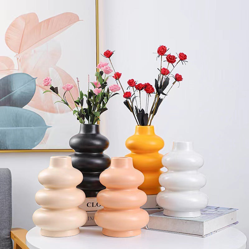 Simple Ceramic Vase Ornaments Dried Flowers