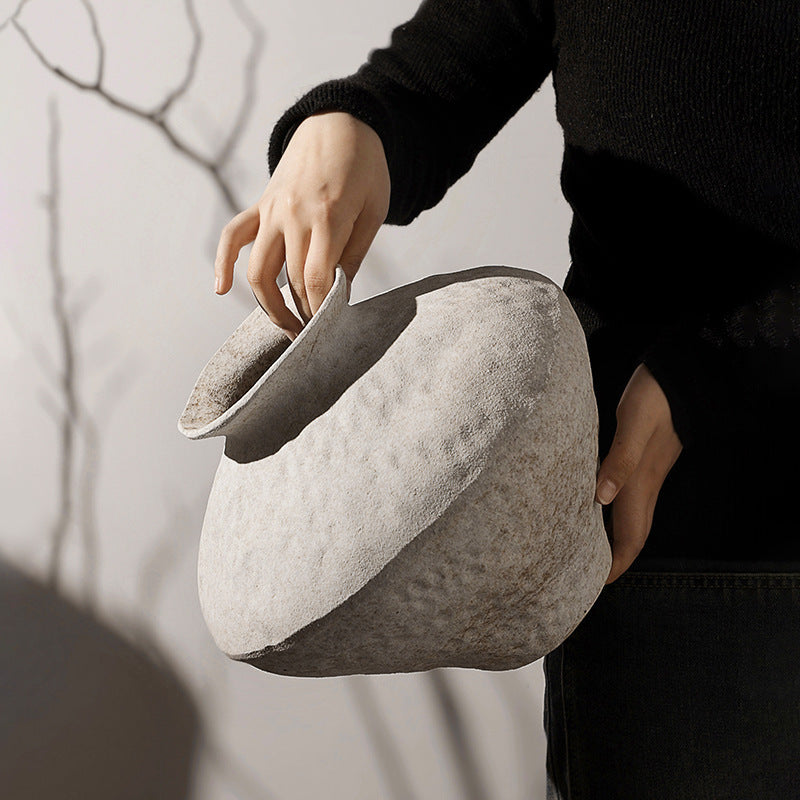 Retro Silent Style Pottery Pot Vase Decorative Ornament